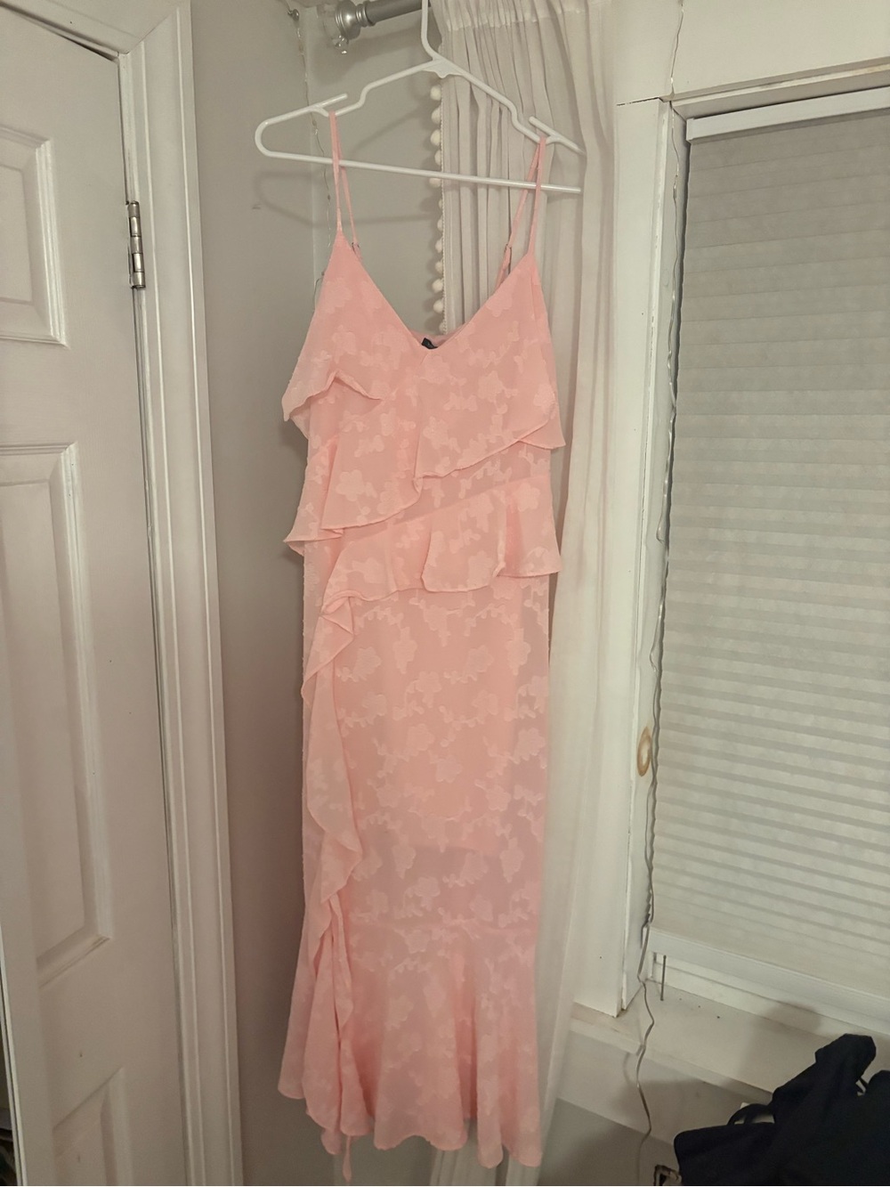 wild fable Pale Pink Ruffle Maxi Dress